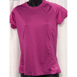 Nice  Arc’teryx purplish pink Short Sleeve Athletic Short Sleeve Shirt Top Tee W